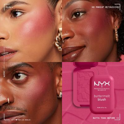 NYX Professional Makeup Buttermelt Blush Fard de obraz pentru femei 5 g Nuanţă 11 Butta Than Before