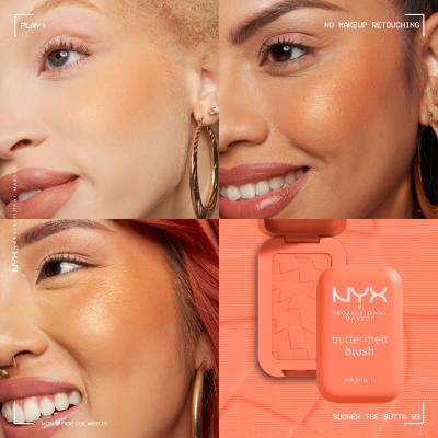 NYX Professional Makeup Buttermelt Blush Fard de obraz pentru femei 5 g Nuanţă 03 Sooner The Butta