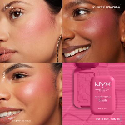 NYX Professional Makeup Buttermelt Blush Fard de obraz pentru femei 5 g Nuanţă 07 Butta With Time