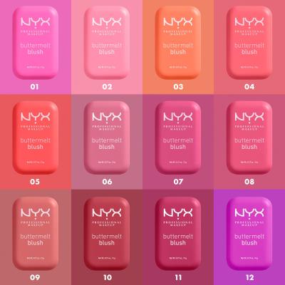 NYX Professional Makeup Buttermelt Blush Fard de obraz pentru femei 5 g Nuanţă 07 Butta With Time