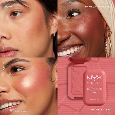 NYX Professional Makeup Buttermelt Blush Fard de obraz pentru femei 5 g Nuanţă 09 Feeling Butta