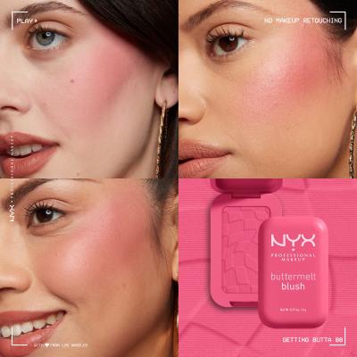 NYX Professional Makeup Buttermelt Blush Fard de obraz pentru femei 5 g Nuanţă 08 Getting Butta