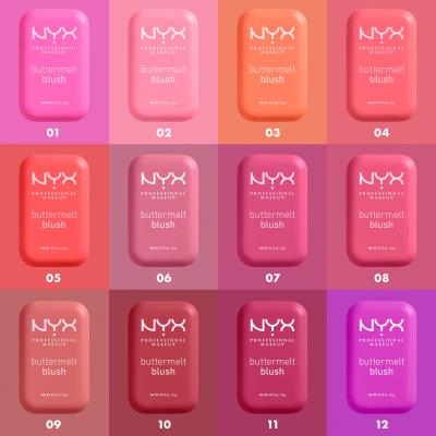 NYX Professional Makeup Buttermelt Blush Fard de obraz pentru femei 5 g Nuanţă 08 Getting Butta