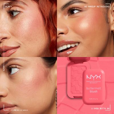 NYX Professional Makeup Buttermelt Blush Fard de obraz pentru femei 5 g Nuanţă 04 You Know Butta