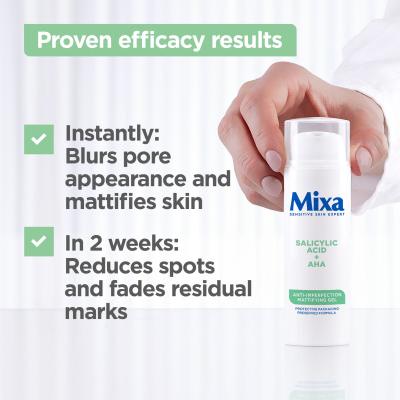 Mixa Salicylic Acid + AHA Anti-Imperfection Mattifying Gel Cremă gel pentru femei 50 ml