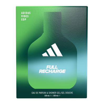 Adidas Vibes Full Recharge Set cadou Apă de parfum 100 ml + gel de duș 100 ml