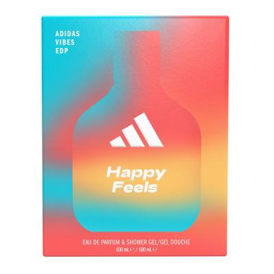 Adidas Vibes Happy Feels Set cadou Apă de parfum 100 ml + gel de duș 100 ml