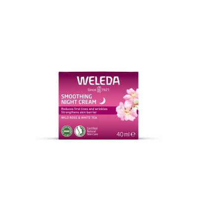 Weleda Wild Rose &amp; White Tea Smoothing Night Cream Cremă de noapte pentru femei 40 ml