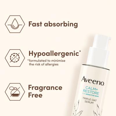 Aveeno Calm + Restore Triple Oat Serum Ser facial 30 ml