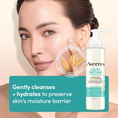 Aveeno Calm + Restore Nourishing Oat Cleanser Cremă demachiantă 200 ml