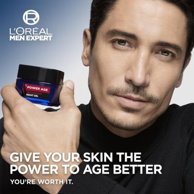 L&#039;Oréal Paris Men Expert Power Age Recharging Night Gel Cremă gel pentru bărbați 50 ml