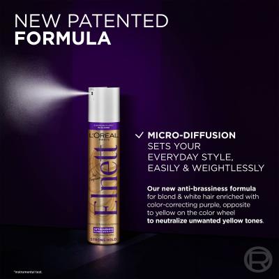 L&#039;Oréal Paris Elnett Micro-Diffusion Hairspray Anti-Brassiness Fixativ de păr pentru femei 300 ml