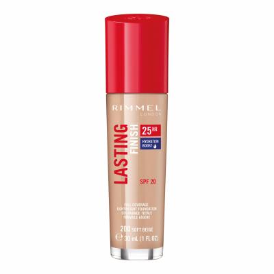 Rimmel London Lasting Finish 25H SPF20 Fond de ten pentru femei 30 ml Nuanţă 200 Soft Beige