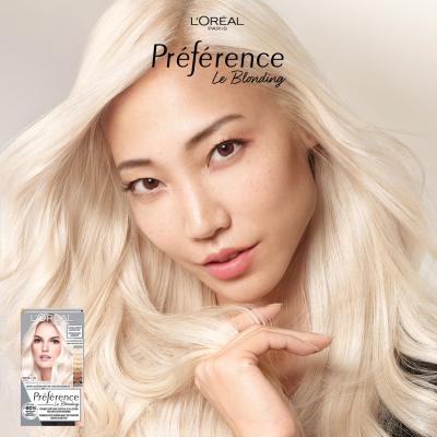 L&#039;Oréal Paris Préférence Le Blonding Vopsea de păr pentru femei 60 ml Nuanţă Ultra Platinum