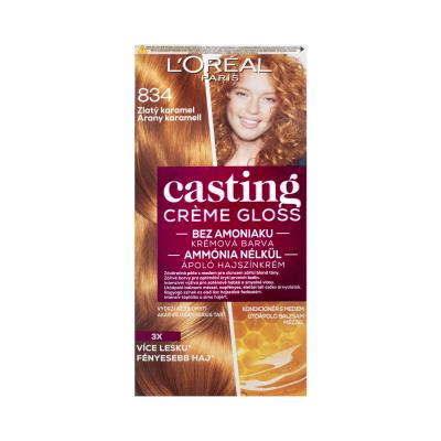 L'Oréal Paris Casting Creme Gloss Vopsea de păr pentru femei 48 ml Nuanţă 834 Hot Caramel