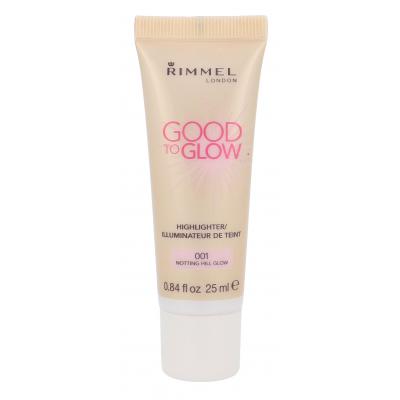 Rimmel London Good To Glow Iluminator pentru femei 25 ml Nuanţă 001 Notting Hill Glow