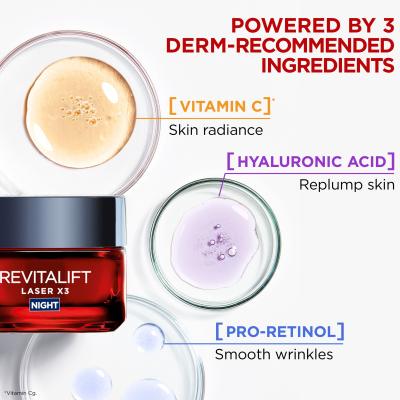 L&#039;Oréal Paris Revitalift Laser X3 Night Cream Cremă de noapte pentru femei 50 ml