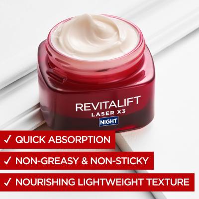 L&#039;Oréal Paris Revitalift Laser X3 Night Cream Cremă de noapte pentru femei 50 ml