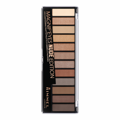 Rimmel London Magnif´Eyes Contouring Palette Fard de pleoape pentru femei 14,16 g Nuanţă 001 Nude Edition