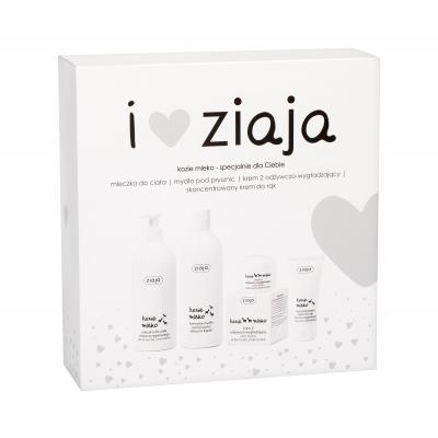 Ziaja Goat´s Milk Set cadou Crema de dus 500 ml + Lapte de corp 400 ml + Crema de zi 50 ml + Crema de maini 50 ml