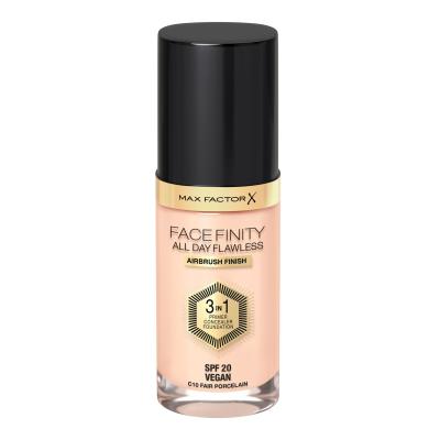 Max Factor Facefinity All Day Flawless SPF20 Fond de ten pentru femei 30 ml Nuanţă C10 Fair Porcelain