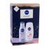 Nivea Rose & Argan Oil Set cadou loțiune de corp cu Ulei de Trandafir și Argan 200 ml + Gel de duș Ulei de Trandafir și Migdale 250 ml