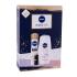 Nivea Diamond Soft Set cadou Cremă de duș Care & Diamond 250 ml + anti-perspirant alb-negru Invisible Silky Smooth 150 ml