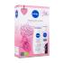 Nivea Sensitive Clear Set cadou Gel de duș Creme Sensitive 250 ml + antiperspirant Black & White Invisible Clear 150 ml