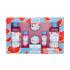 Xpel Pink Grapefruit Skincare Essentials Set cadou Gel de duș Pink Grapefruit 150 ml + gel pentru curățarea feței Pink Grapefruit 150 ml + ser pentru față Pink Grapefruit 15 ml + tonic facial Pink Grapefruit 15 ml + cremă de față Pink Grapefruit 15 ml + exfoliant de față Pink Grapefruit 10 ml