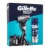 Gillette Mach3 Charcoal Set cadou Aparat de ras Mach3 Charcoal 1 buc + gel de ras Series Shave Gel Cleansing With Charcoal 200 ml