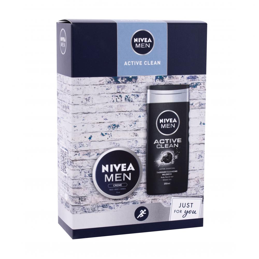 Nivea Men Active Clean Set Cadou Pentru B Rba I Gel De Dus Ml Crema Universala Men Creme