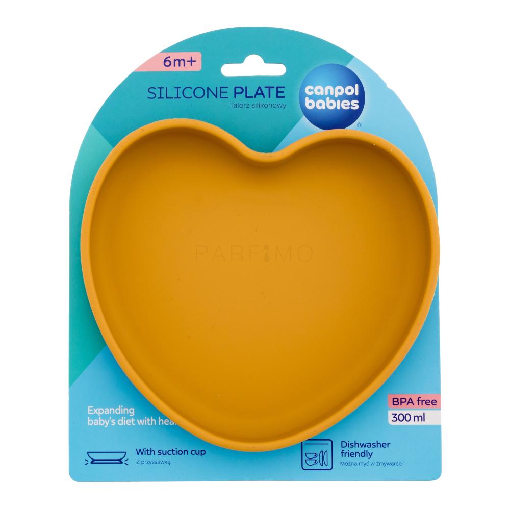 Canpol babies Silicone Suction Plate Yellow Veselă pentru copii 300 ml |  Parfimo.ro