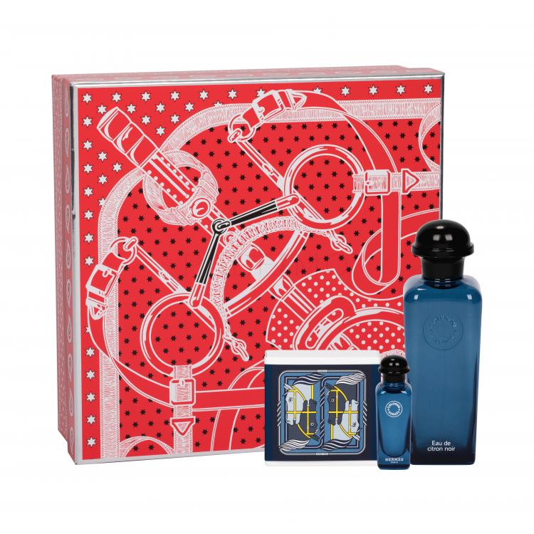 Hermes Eau de Citron Noir Set cadou apa de colonie 100 ml + apa de colonie 7,5 ml + sapun 50 g