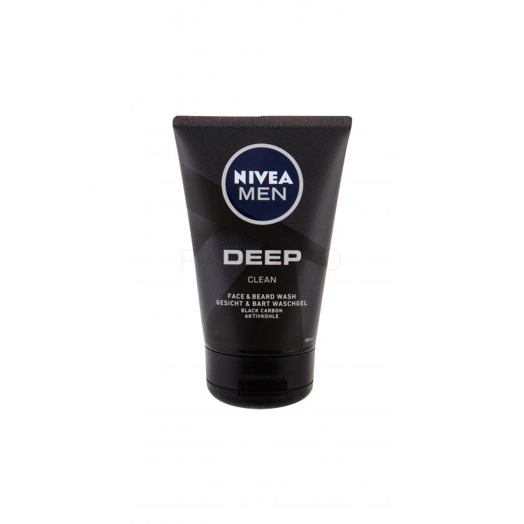 Nivea Men Deep Clean Face &amp; Beard Gel de duș pentru bărbați 100 ml