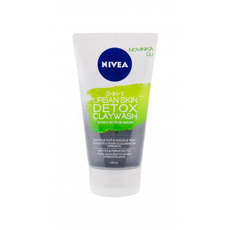 Nivea Urban Skin Detox Claywash 3-in-1 Cremă demachiantă pentru femei 150 ml