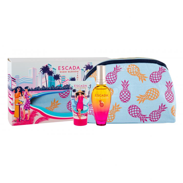 ESCADA Miami Blossom Set cadou edt 50 ml + lapte de corp 50 ml + geanta