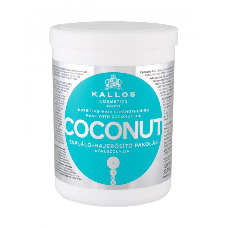 Kallos Cosmetics Coconut Mască de păr pentru femei 1000 ml