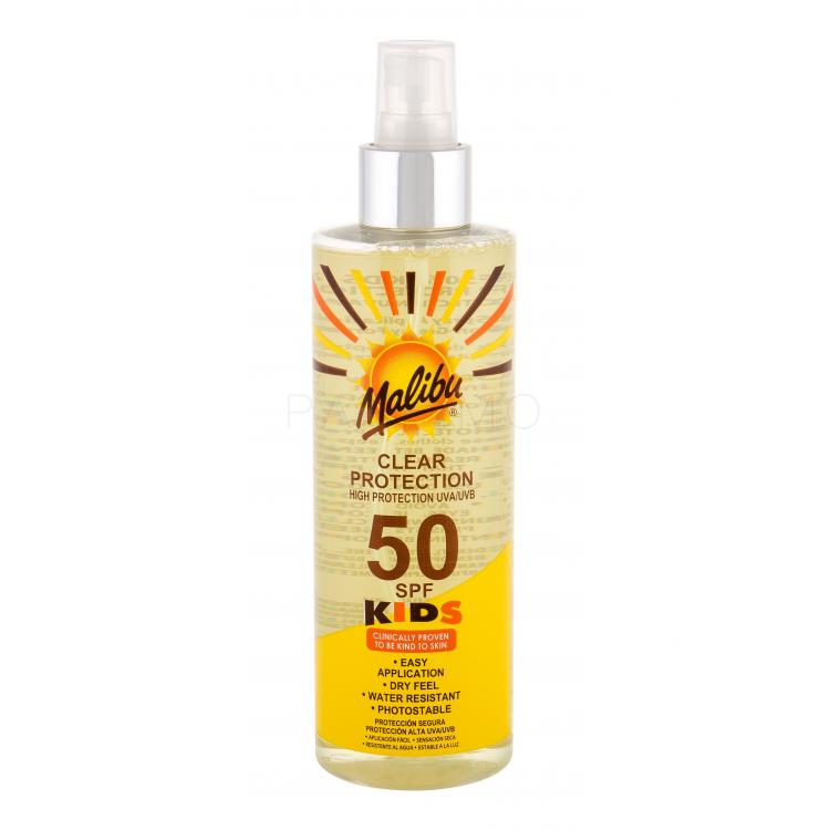 Malibu Kids Clear Protection SPF50 Pentru corp pentru copii 250 ml