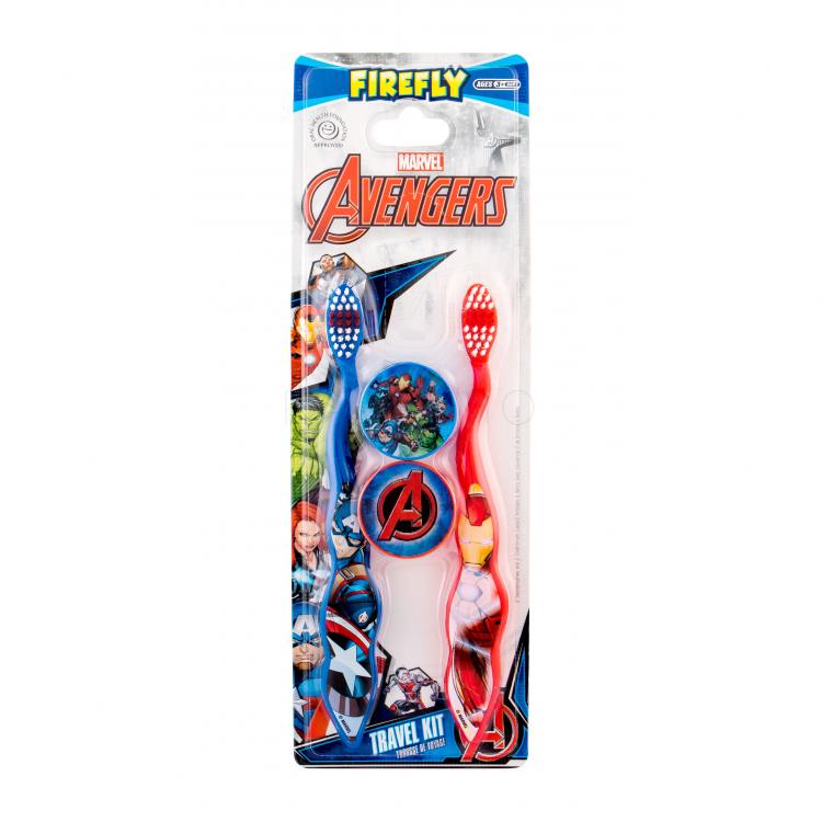 Marvel Avengers Toothbrush Dárková kazeta periuta de dinti 2 buc + cutie 2 buc