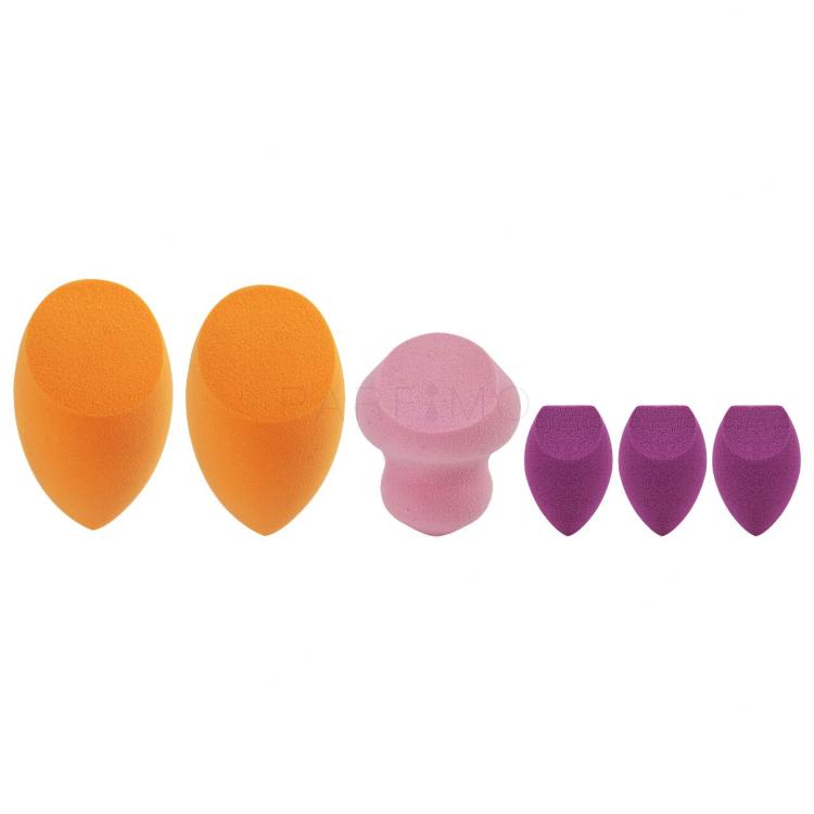 Real Techniques Sponges Mini Brush Trio Set cadou Burete de machiaj Sculpting Sponge 1 buc + Burete de machiaj Complexion Sponge 2 pcs + Burete de machiaj Mini Eraser Sponge 3 pcs