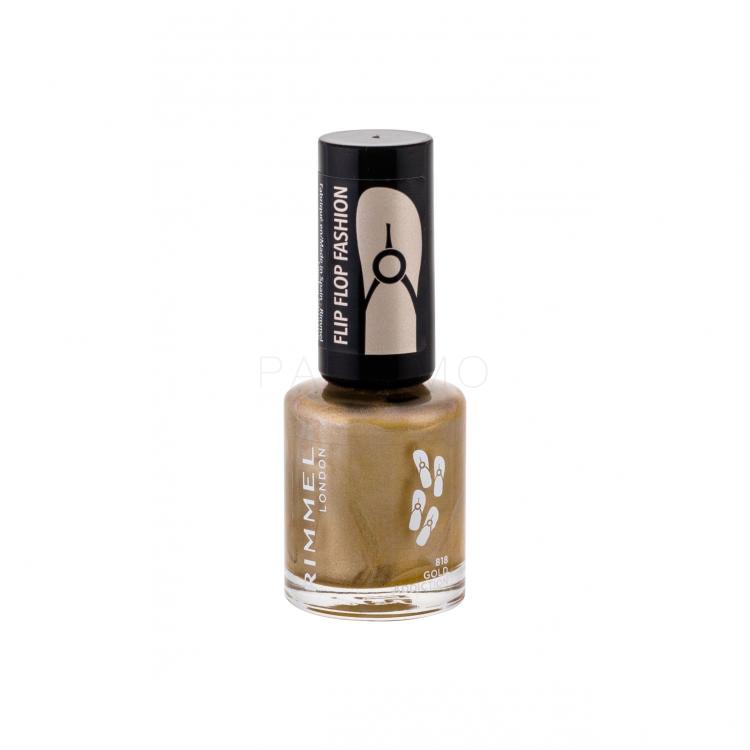 Rimmel London 60 Seconds Flip Flop Lac de unghii pentru femei 8 ml Nuanţă 818 Gold Addiction