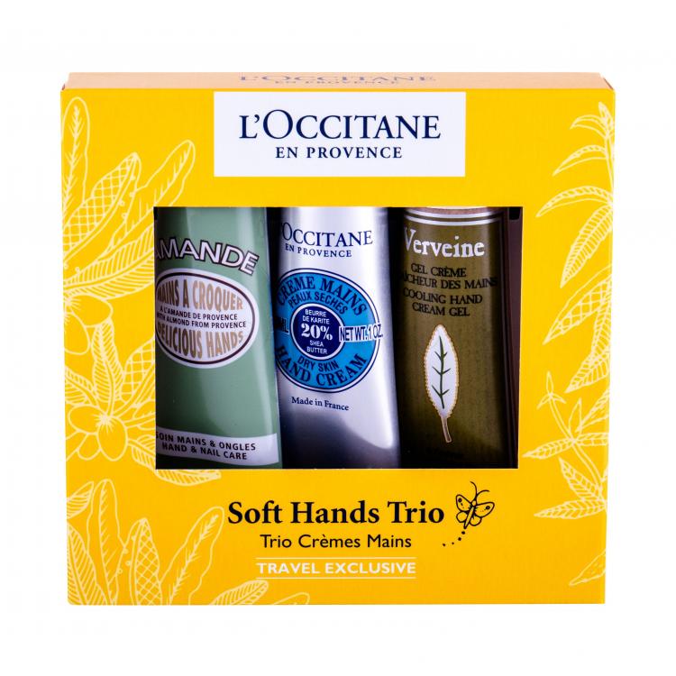 L&#039;Occitane Almond (Amande) Set cadou Crema de maini 30 ml + Crema de maini Shea Butter 30 ml + Crema de maini Verveine 30 ml