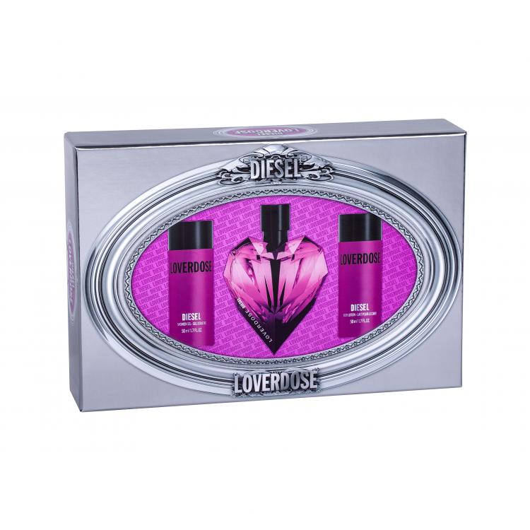 Diesel Loverdose Set cadou Apa de parfum 30 ml + Gel de dus 50 ml + Lapte de corp 50 ml