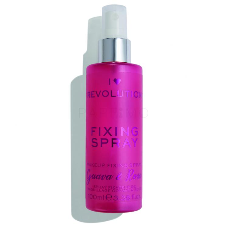 Makeup Revolution London I Heart Revolution Fixing Spray Guava &amp; Rose Spray fixator pentru femei 100 ml