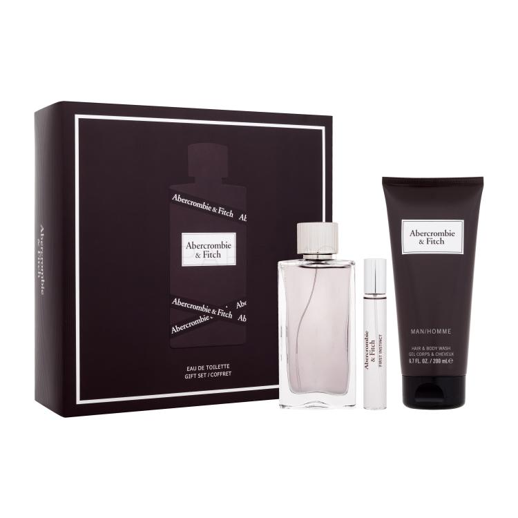 Abercrombie &amp; Fitch First Instinct Set cadou Apa de toaleta 100 ml + Apa de toaleta 15 ml + Gel de dus 200 ml