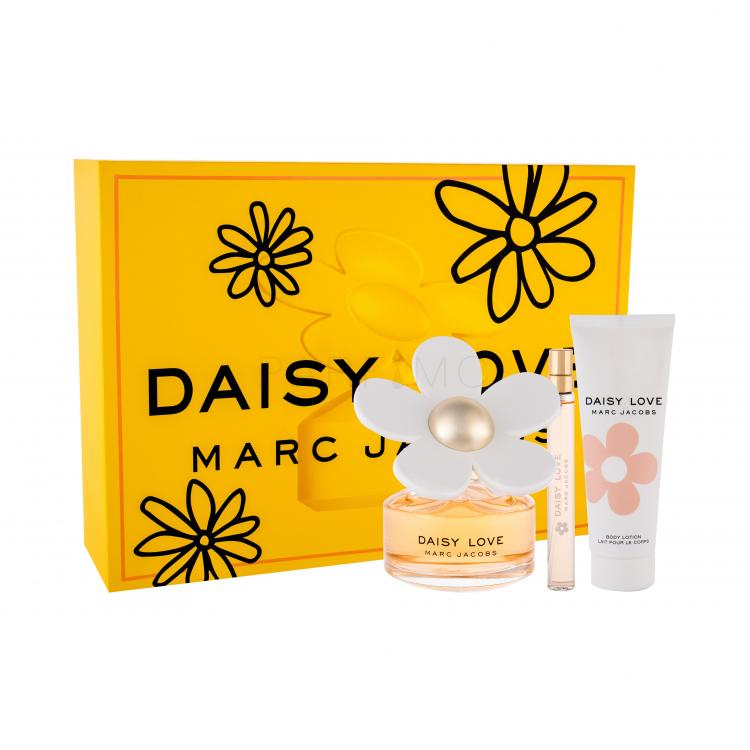 Marc Jacobs Daisy Love Set cadou apa de toaleta 100 ml + lotiune de corp 75 ml + apa de toaleta 10 ml