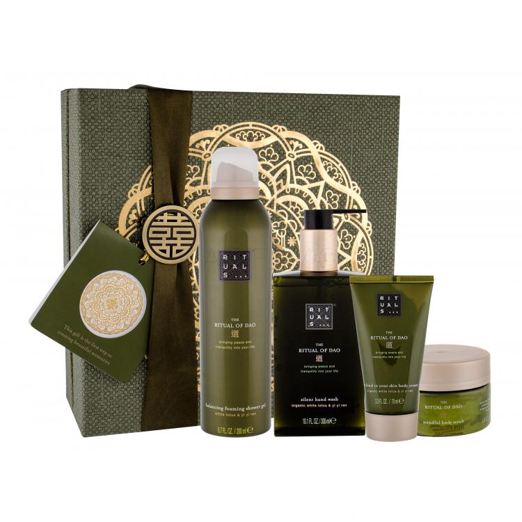 Rituals The Ritual Of Dao Set cadou exfoliant de corp 125 ml + spumă de duș 200 ml + cremă de corp 70 ml + săpun de mâini 300 ml