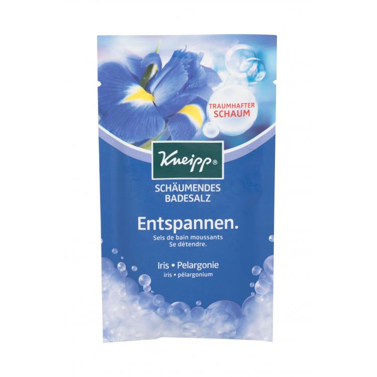 Kneipp Bubbling Mineral Bath Salt Relax Iris &amp; Geranium Sare de baie pentru femei 80 g