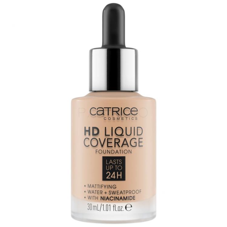 Catrice HD Liquid Coverage 24H Fond de ten pentru femei 30 ml Nuanţă 030 Sand Beige