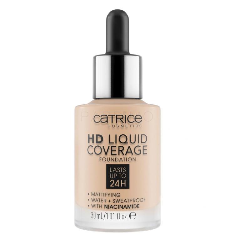 Catrice HD Liquid Coverage 24H Fond de ten pentru femei 30 ml Nuanţă 010 Light Beige